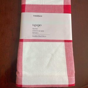 Crate & Barrel Holiday plaid runner